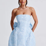 Strapless Bow Mini Dress