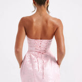 Strapless Bow Mini Dress