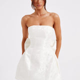 Strapless Bow Mini Dress