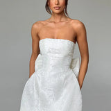 Strapless Bow Mini Dress