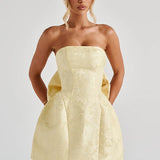 Strapless Bow Mini Dress