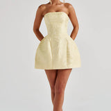 Strapless Bow Mini Dress