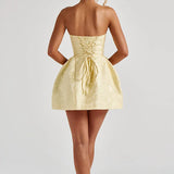Strapless Bow Mini Dress