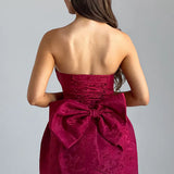 Strapless Bow Mini Dress