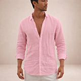 Men's Open Collar Long Sleeve Shirt