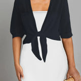 Sheer Tie-Front Cardigan