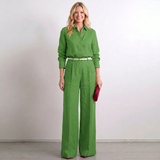 Wide Leg Linen Palazzo Pants