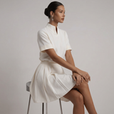 Stand Collar Short Sleeve Blouse