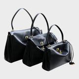 Minimalist Turn-Lock Flap Handbag
