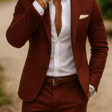 Men's Slim Fit Blazer Trouser Suit Set