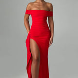 Off-The-Shoulder Maxi Dress