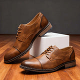 Deep-Grained Cap-Toe Derbies