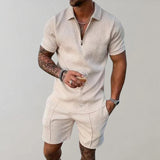 Two-Piece Polo Shorts Set