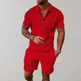 Two-Piece Polo Shorts Set