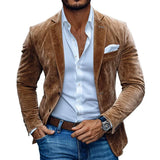 Slim Fit Suede Blazer