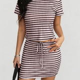 Striped T-Shirt & Mini Skirt Set