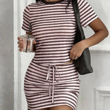 Striped T-Shirt & Mini Skirt Set