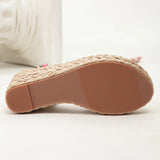 Lace-Up Bowknot Espadrille Wedges