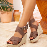 Strappy Espadrille Wedge Sandals
