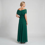 Off-Shoulder Chiffon Maxi Dress