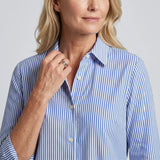 Striped Midi Shirt-Dress
