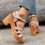 Orthopedic Braided Block Heels