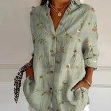 Relaxed Button-Up Blouse