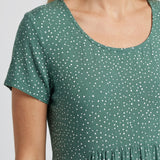 Short Sleeve A-Line Midi Dress