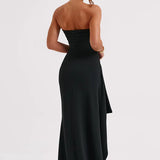 Strapless Drape Maxi Dress