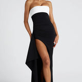 Strapless Drape Maxi Dress