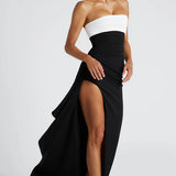 Strapless Drape Maxi Dress
