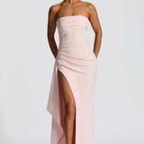 Strapless Drape Maxi Dress