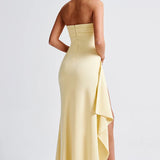 Strapless Drape Maxi Dress