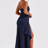 Strapless Ruched Maxi Dress