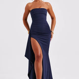 Strapless Drape Maxi Dress