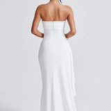Strapless Drape Maxi Dress